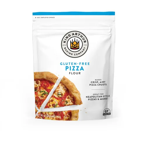 King Arthur Harina sin gluten para pizza: Masa crujiente estilo napolitano - Caja de 32 oz, perfecta para hornear sin gluten, apta para celíacos,