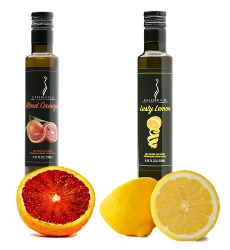 Miniatura 9 de Calivirgin Bountiful Aceites de oliva triturados con sabor a albahaca y ajo culpable, sabor fresco 100% natural, sin aditivos ni conservantes