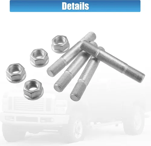 Miniatura 6 de X AUTOHAUX Juego de 4 accesorios de montaje de cubo de rueda para Ford F250 F350 F450 F550 Excursion 1999-2004 Metal tono plateado F81Z1107AA