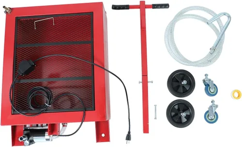 Miniatura 3 de Bandeja de drenaje de aceite de perfil bajo de 12 galones con bomba de transferencia de combustible de aceite de 110 V para queroseno diésel