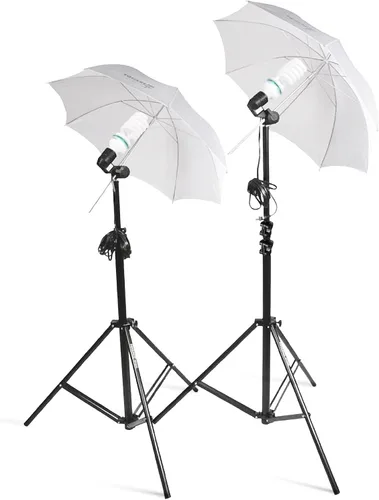 Miniatura 2 de Kaezi CH69G - Kit de iluminación de video para fotografía de fondo de pantalla verde Chromakey de 400 W, 6 x 9 pies, sistema de soporte de fondo
