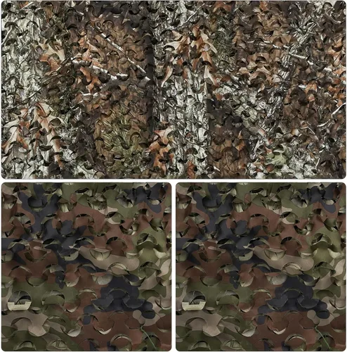 LOOGU Red de camuflaje de bosque personalizada para campamento, caza, militar, red de camuflaje de 6.5 x 10 pies, 6.5 x 26 pies, 10 x 10 pies, 10 x