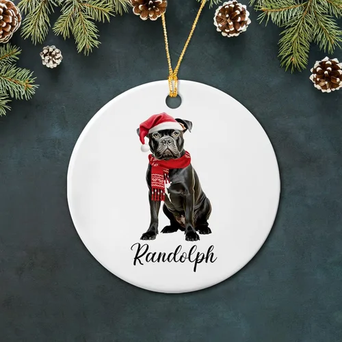 Miniatura 15 de Bichon Frise - Adorno de cerámica de Navidad 2025, adornos personalizados de Bichon Frise regalos para los amantes de los perros, bonito adorno