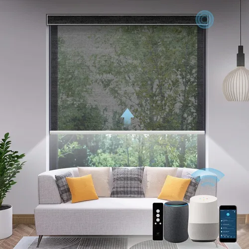 Miniatura 46 de SmartWings Persianas Motorizadas con Filtro de Luz, Compatible con Matter Thread Homekit Z-Wave Alexa Google, Persianas con 70% de Opacidad Safari