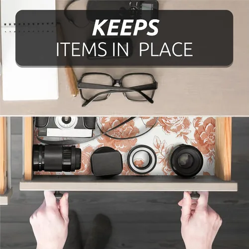 Miniatura 6 de FIFTY FEET Revestimiento de estante de 12 x 120 pulgadas para armarios de cocina, revestimiento de cajón de PVC para tocador de baño, revestimiento