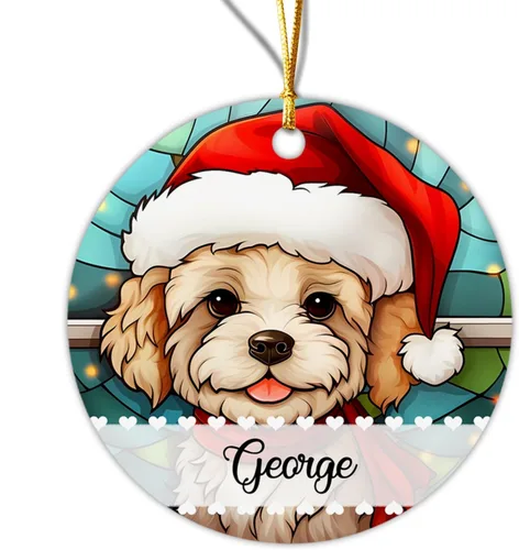 Miniatura 29 de Chow Chow - Adorno decorativo para árbol de Navidad 2026, adorno personalizado para sombrero de Navidad, regalo de adornos de Navidad para perros