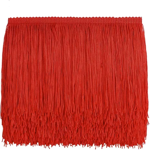 Miniatura 17 de AWAYTR Ribete de Flecos para Costura de 10 Yardas - 6 pulgadas de Ancho con Borlas para Manualidades DIY, Ropa y Decoración de Vestidos