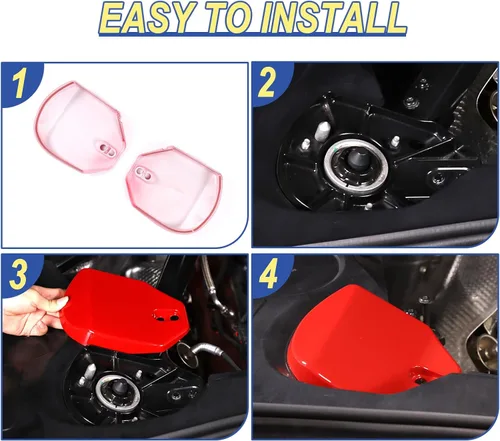 Miniatura 5 de Cubiertas de torre de puntal trasero compatibles con Chevrolet Corvette C8 2020-2023, cubierta de panel de protección de impactos de plástico ABS