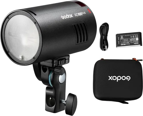 Miniatura 10 de GODOX AD100Pro Luz de Flash de Estudio en Bolsillo para Fotografía con Pantalla OLED 5800K 1/8000s Sync TTL/Multi/M Flash Integrado 2.4G Wireless X