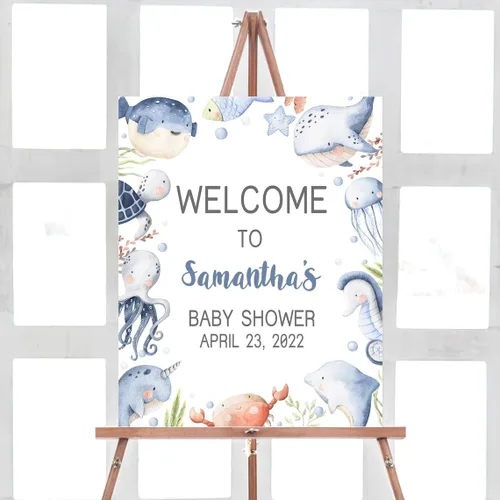 Miniatura 20 de Letrero de bienvenida para baby shower, letrero de bienvenida para baby shower, letrero de bienvenida personalizado para baby shower, letrero