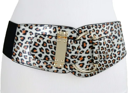 Miniatura 104 de TFJ - Cinturón ancho de moda para mujer, cintura alta, hebilla de gancho de metal dorado, talla XS, S, M, L, XL