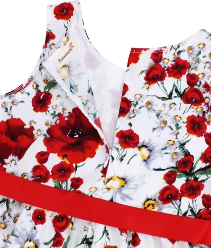 Miniatura 46 de Vestido de verano para niña, de algodón, con diseño floral
