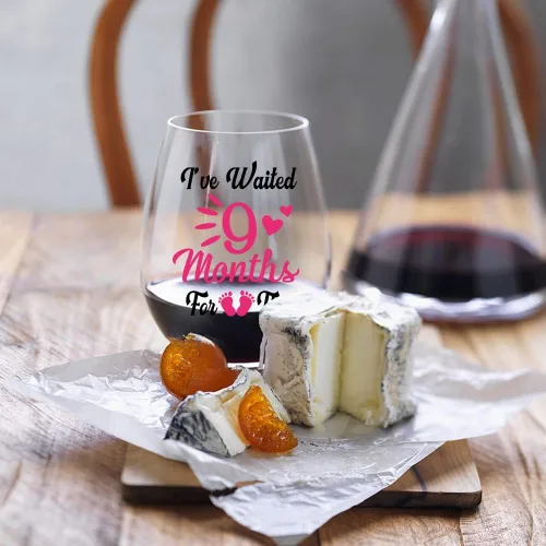 Miniatura 4 de Perfectinsoy Copa de vino con caja de regalo, divertida copa de vino sin tallo para mamá nueva, regalo del día de la madre para mamá, regalos
