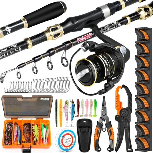 Miniatura 10 de PLUSINNO Fishing Gear,Full Fishing Pole kit Include Fishing Rod and Reel Combo, Tackle Box with Fishing Lures, Fishing Accessories, Fishing
