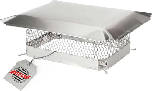 Miniatura 12 de HY-GUARD HGSS99 - Cubierta de chimenea de acero inoxidable con perno de combustión, tamaño de malla 3/4 pulgadas, se adapta al exterior de baldosas