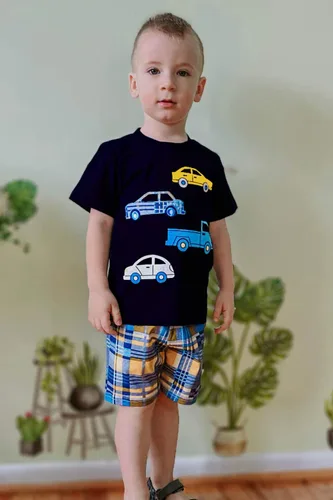 Miniatura 3 de Conjunto de camiseta de manga corta y pantalón corto de algodón para niño pequeño