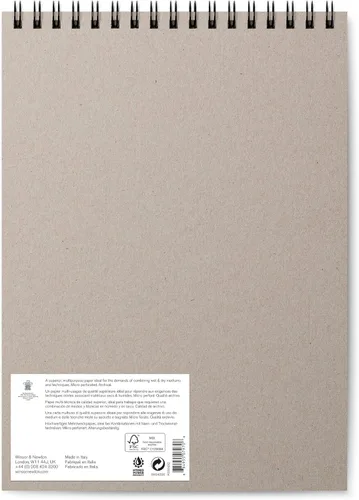 Miniatura 2 de Winsor & Newton Bloc de medios mixtos profesional, 9" x 12", 30 hojas, 250gsm, blanco