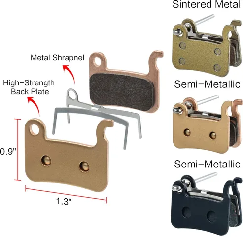 Miniatura 2 de RUJOI Pastillas de freno de disco de bicicleta para Shimano XTR, serie M06, Deore XT, LX, SLX, freno de disco con zoom, 1 par, resina orgénica