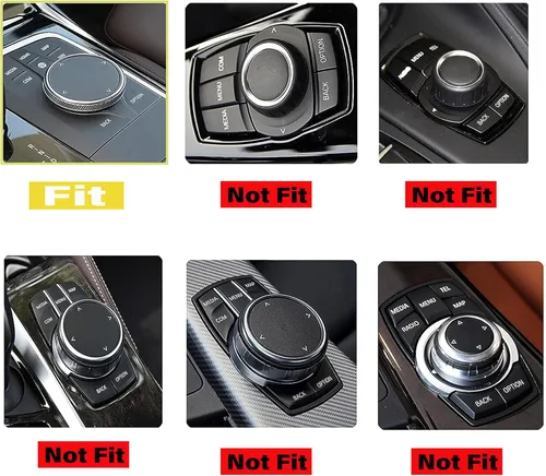 Miniatura 3 de Bling Media - Cubierta de botón iDrive, accesorios de automóvil, calcomanías de metal para decoración interior de automóvil, piezas para BMW 330 i