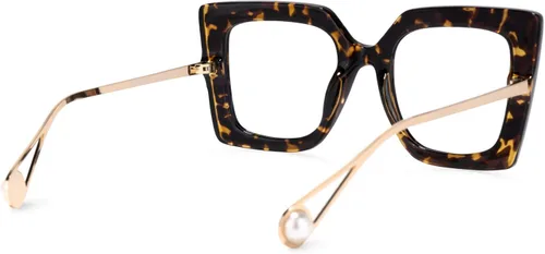 Miniatura 4 de Zeelool Gafas de lectura cuadradas de gran tamaño con bloqueo de luz azul para mujeres Qatar ZOP01892