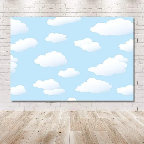 Miniatura 2 de MEHOFOTO - Telón de fondo para estudio fotográfico de cielo azul y nube blanca, decoración de fiesta de cumpleaños para niños, baby shower