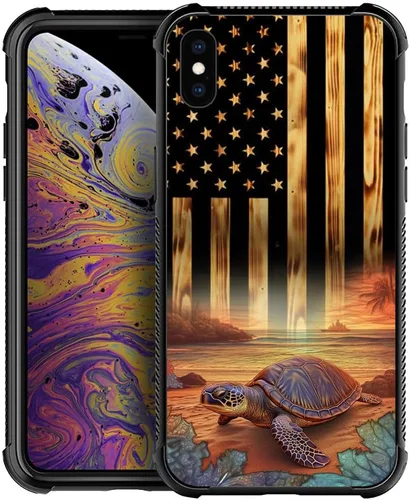 Miniatura 79 de DAIZAG Compatible con iPhone 13 Pro Max, Funda de TPU Protectora Anti-Arañazos Todo En Uno, Fundas para Hombre Mujer - Motivo de Madera Americana