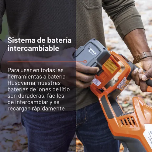 Miniatura 5 de Husqvarna Leaf Blaster 970569904 - Soplador de hojas inalámbrico alimentado por batería, 200 MPH 800 CFM, motor sin escobillas y funcionamiento