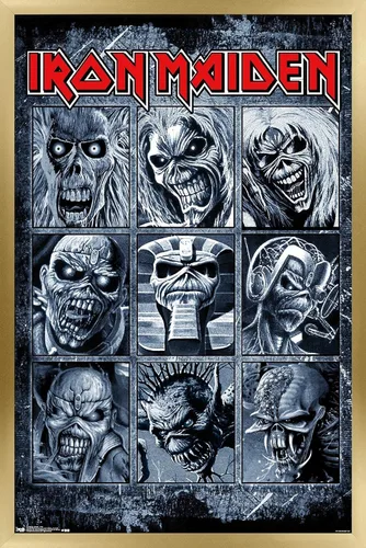 Miniatura 9 de Trends International Iron Maiden - Grid Wall Poster, 14.725" x 22.375", Barnwood Framed Version