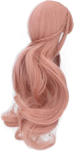 Cabello suave, hermosa peluca larga gruesa recortable para el día de los niños color zanahoria