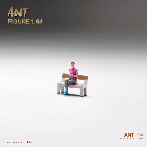 Miniatura 4 de Figura de miniatura de Sandy Beach a escala 1:64, modelo de figura de acción de personas pequeñas, modelo para colección (niña sentada)