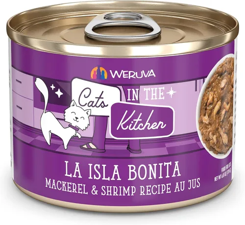 Miniatura 26 de Weruva Cats in The Kitchen, Kitty Gone Wild with Wild Salmon Au Jus - Alimento para gatos, lata de 6 onzas (paquete de 24)