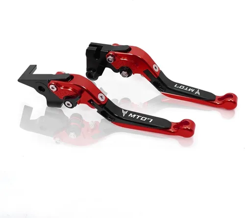 Miniatura 19 de Para Yamaha MT-07 FZ-07 FZ07 MT07 FZ 07 2014 2023 motocicleta ajustable plegable extensible embrague palancas de freno de embrague (color : 1)