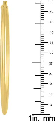 Miniatura 3 de Aretes de aro rellenos de oro amarillo de 14 quilates (2.165 in).