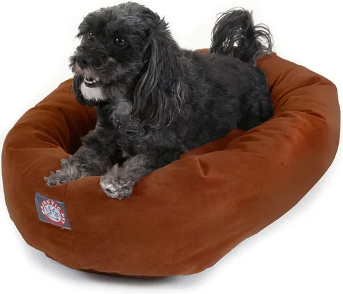 Miniatura 36 de Majestic Pet Cama para Perros Grandes Lavable de 40 Pulgadas, Mueble Ortopédico en Forma de Donut para Perros Grandes, Almohadilla y Alfombra de Gris