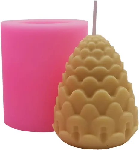 Miniatura 2 de El molde de artesanía de vela de cono de pino de Navidad se utiliza para moldes de jabón hecho a mano, molde de pastel de mousse, molde de silicona