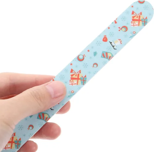 Miniatura 9 de Juego de limas de uñas: 12 piezas de limas de uñas de Navidad, herramientas de pedicura y manicura para mujeres y niñas, estilo aleatorio
