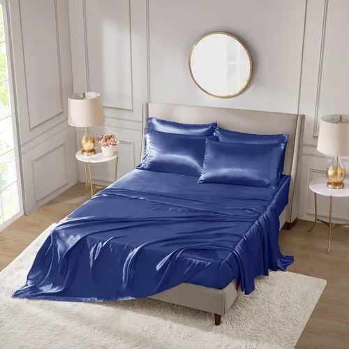 Miniatura 10 de Madison Park Essentials Juego de 2 fundas de almohada de satén para cabello y piel, lujosamente suave, sedosa con brillo natural, fresca al tacto