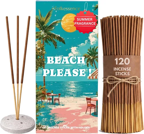 Miniatura 18 de Folkulture Varillas de incienso japoneses Paquete de 60 inciensos de madera de aloe premium Sin carbón, sin humo negro Aroma amaderado