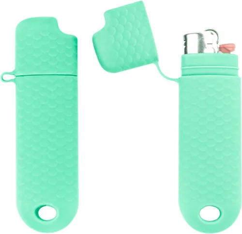 Miniatura 14 de Funda impermeable para encendedor BIC de 2 piezas, funda para encendedores regulares, tipo J6, supervivencia al aire libre, bolsa multiusos para Gris
