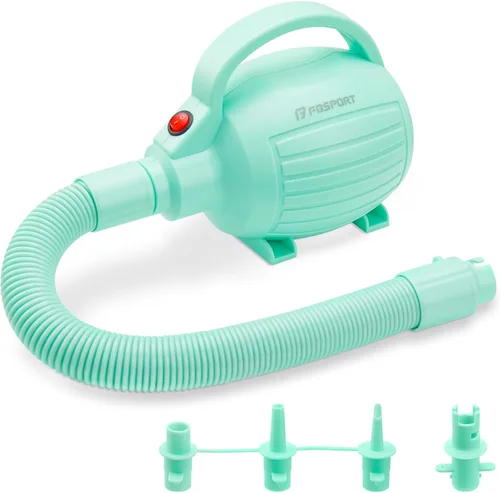 Miniatura 7 de FBSPORT Bomba de aire para alfombrilla inflable, bomba de aire eléctrica de 600 W con 4 boquillas, inflado portátil y rápido AC110-120V, adecuada