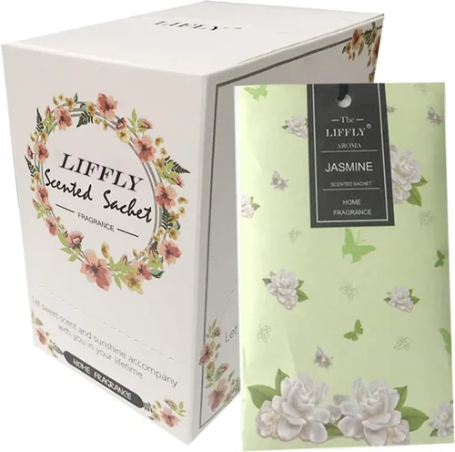Miniatura 20 de 13 sobres perfumados para cajones y armarios, 14 paquetes de lavanda, rosa, jazmín, océano, vainilla, sándalo, lino fresco, cerezo, lila, eucalipto