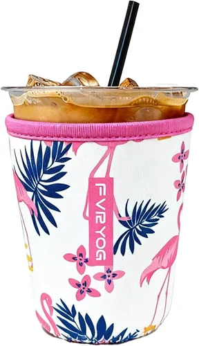 Miniatura 91 de Fundas de neopreno reutilizables aisladas para café helado, fundas para tazas de café helado, fundas para bebidas heladas y calientes