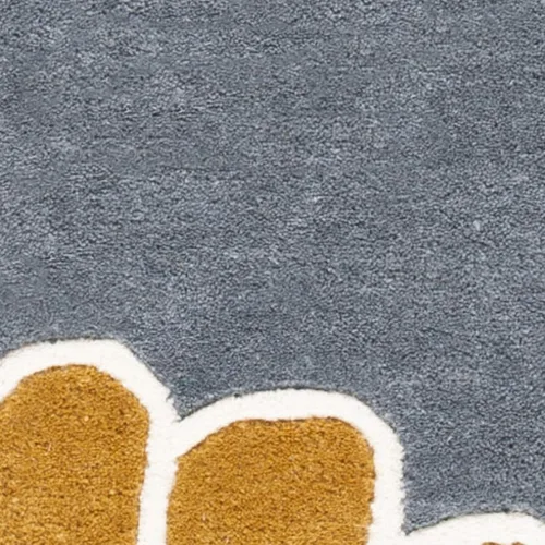 Miniatura 3 de SAFAVIEH Soho Collection SOH705A - Alfombra decorativa hecha a mano de lana y viscosa de 2 x 3 pies, color gris y amarillo