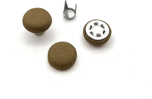 Miniatura 22 de Gorra de béisbol de 5/8 pulgadas / 0.630 in, con botones, botón superior, repuesto para fabricación, suministros de reparación color marrón H155E