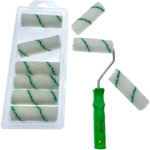 Magimate Juego de rodillos de pintura pequeños de 4 pulgadas para paredes y manualidades, mini rodillos de pintura para pintura, paquete de 10