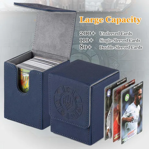Miniatura 2 de Caja para mazo de cartas Arkeiliy, caja de almacenamiento MTG con 50 fundas para cartas, 110+ cajas para cartas coleccionables para Magic Commander