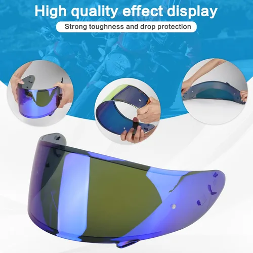 Miniatura 4 de Visera para casco de motocicleta CWR-1 para RF-1200 X-14 Z7 X-Spirit UV Protect Visera antiarañazos, actualización Clear Vision para cascos Azul