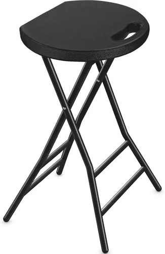 Miniatura 11 de TAVR Furniture Silla plegable portátil con asa, taburete plegable redondo resistente con capacidad de 500 libras para adultos, taburete plegable