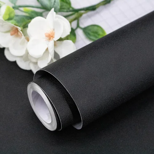 Miniatura 10 de Papel Tapiz Verde Mate Despegar y Pegar Papel de Contacto Verde 15.7 pulgadas x 118.1 pulgadas Papel Tapiz Color Sólido Texturizado Papel de Pared