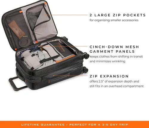 Miniatura 4 de Briggs & Riley Zdx-Equipaje expandible con 4 ruedas giratorias, Negro -, Equipaje Zdx